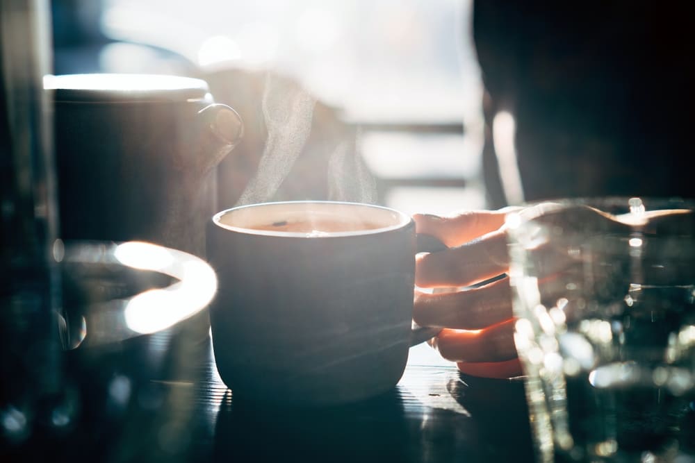 het betste moment voor een warme kop koffie